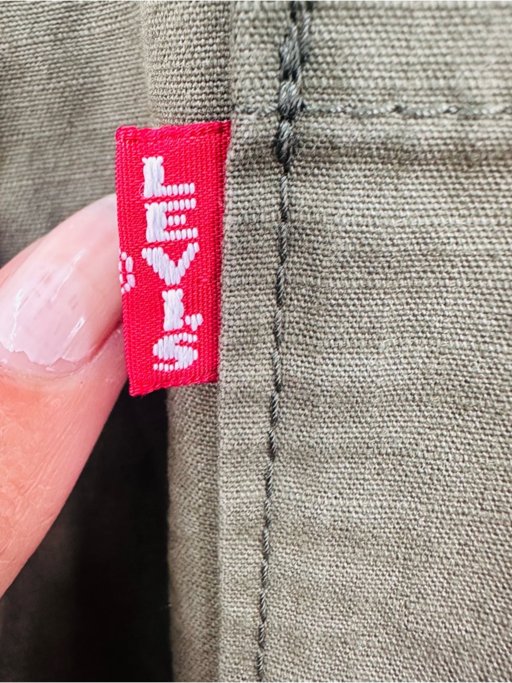 NWT Levi’s  big E Army Green Boilersuit Short Sleeve Utility Jumpsuit WideLeg XS - Picture 6 of 8